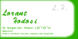 lorant hodosi business card